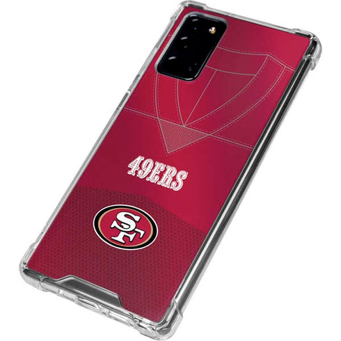 NFL San Francisco 49ers Team Jersey Galaxy Note20 5G Clear Case