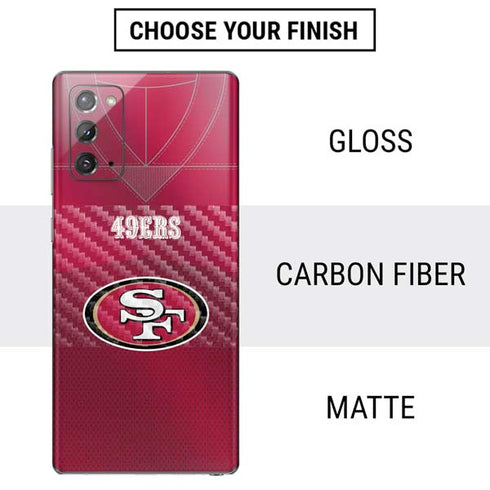 NFL San Francisco 49ers Team Jersey Galaxy Note20 5G Skin