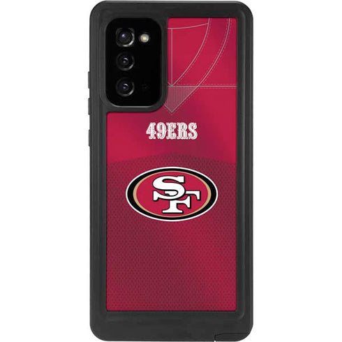 NFL San Francisco 49ers Team Jersey Galaxy Note20 5G Waterproof Case
