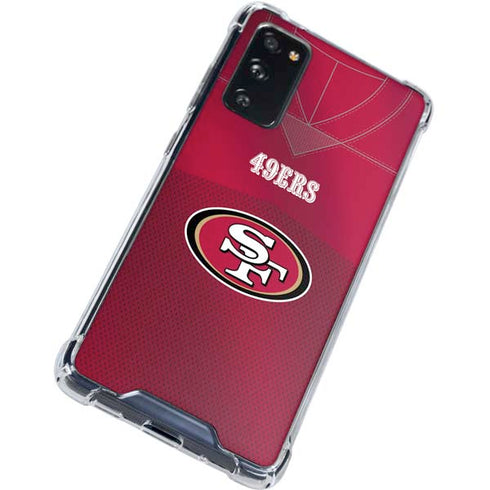 NFL San Francisco 49ers Team Jersey Galaxy S20 FE Clear Case