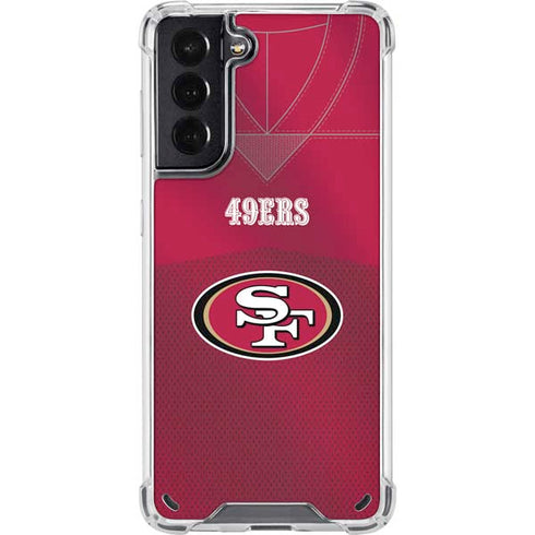 NFL San Francisco 49ers Team Jersey Galaxy S21 5G Clear Case
