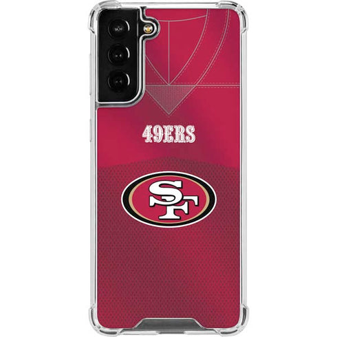 NFL San Francisco 49ers Team Jersey Galaxy S21 FE Clear Case