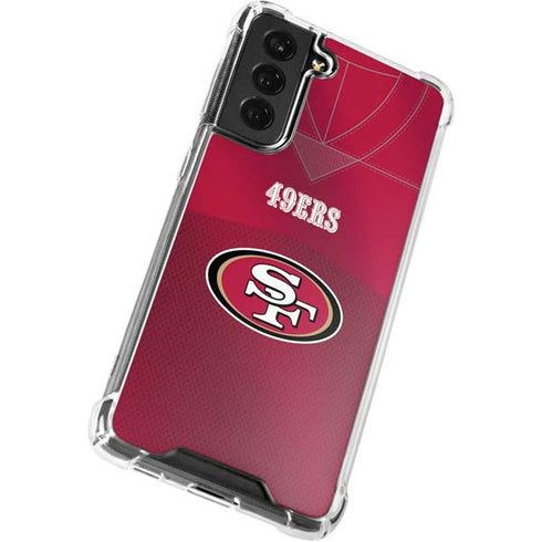 NFL San Francisco 49ers Team Jersey Galaxy S21 FE Clear Case
