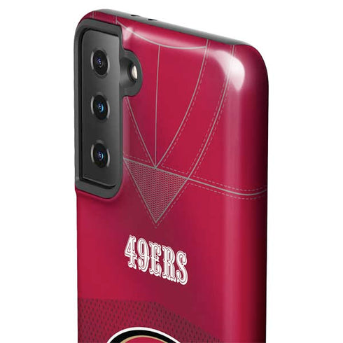 NFL San Francisco 49ers Team Jersey Galaxy S21 FE Pro Case