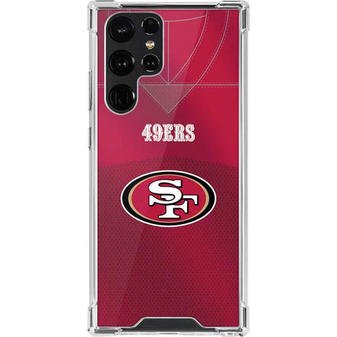 NFL San Francisco 49ers Team Jersey Galaxy S22 Ultra Clear Case