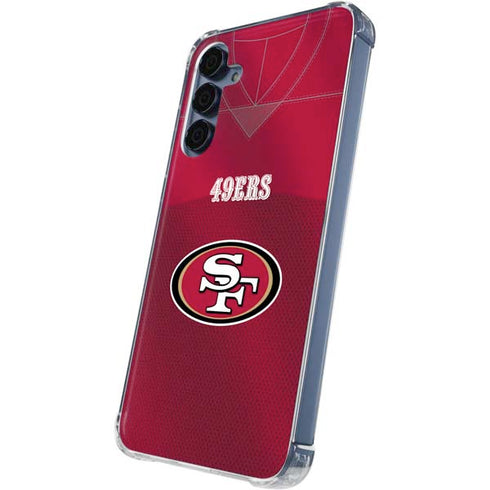 NFL San Francisco 49ers Team Jersey Galaxy S24 Clear Case