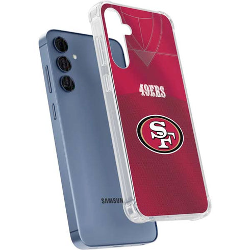 NFL San Francisco 49ers Team Jersey Galaxy S24 Clear Case