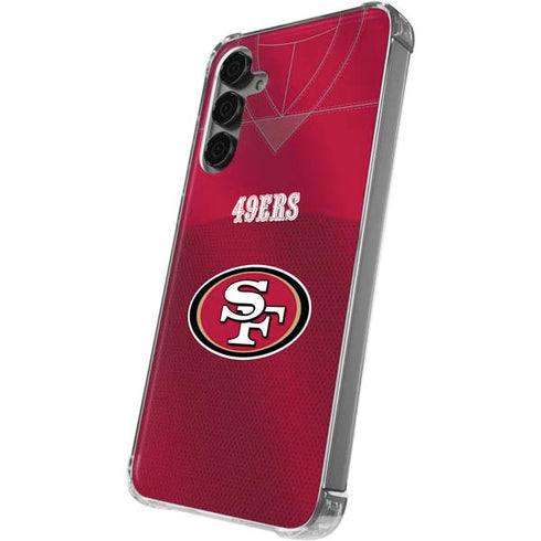 NFL San Francisco 49ers Team Jersey Galaxy S24 Plus Clear Case