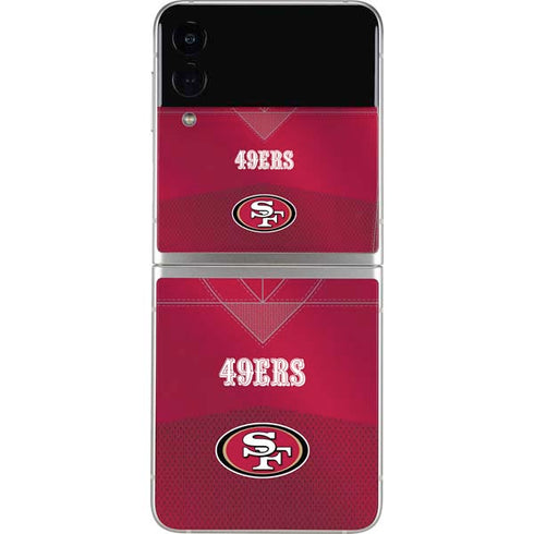 NFL San Francisco 49ers Team Jersey Galaxy Z Flip4 5G Skin