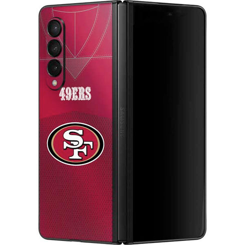 NFL San Francisco 49ers Team Jersey Galaxy Z Fold3 5G Skin