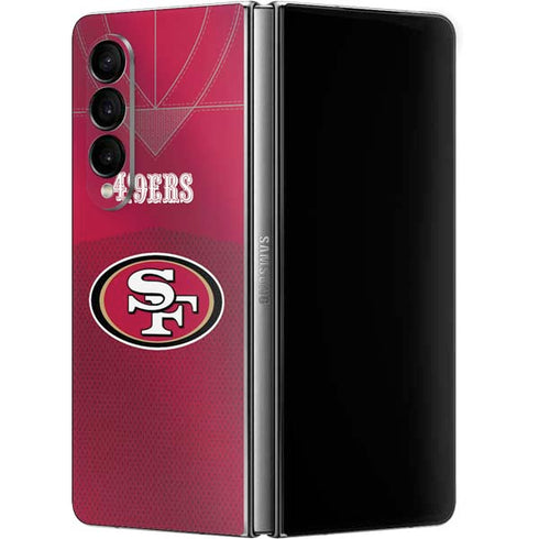 NFL San Francisco 49ers Team Jersey Galaxy Z Fold4 5G Skin