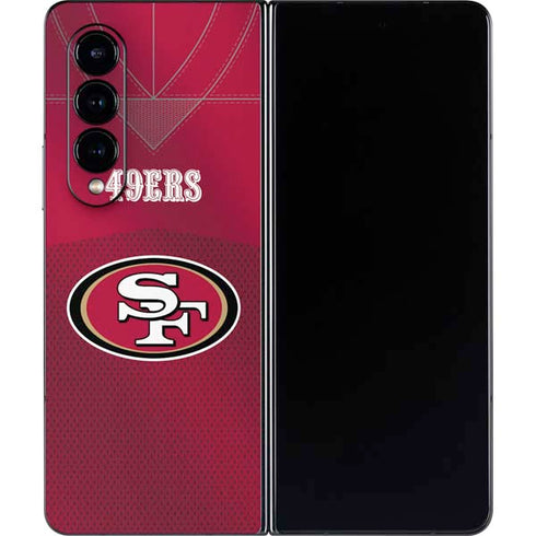 NFL San Francisco 49ers Team Jersey Galaxy Z Fold4 5G Skin