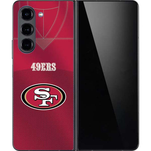 NFL San Francisco 49ers Team Jersey Galaxy Z Fold5 5G Skin