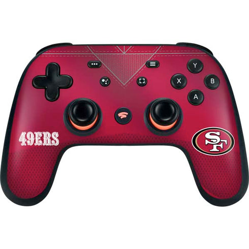 NFL San Francisco 49ers Team Jersey Google Stadia Controller Skin