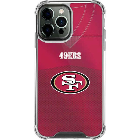 NFL San Francisco 49ers Team Jersey iPhone 14 Pro Max Clear Case