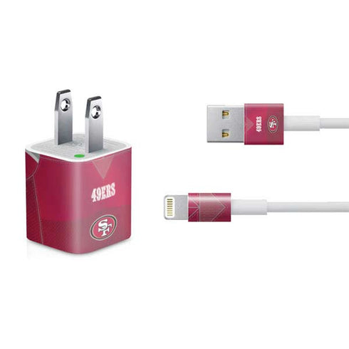 NFL San Francisco 49ers Team Jersey iPhone Charger (5W USB) Skin