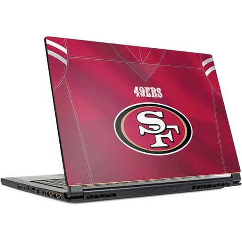 NFL San Francisco 49ers Team Jersey MSI GS65 Stealth Laptop Skin