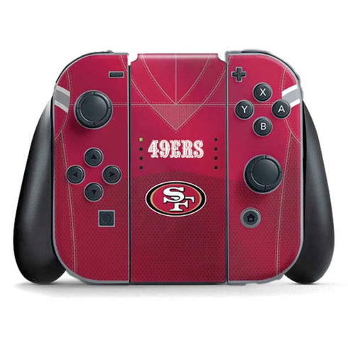 NFL San Francisco 49ers Team Jersey Nintendo Switch (2017-2021) Joy-Con Controller Skin