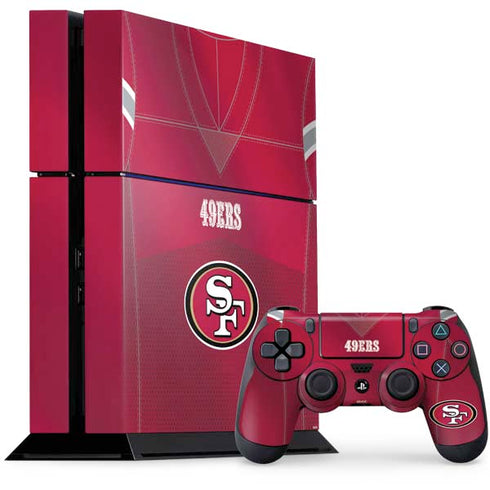 NFL San Francisco 49ers Team Jersey PS4 Console and Controller Bundle Skin