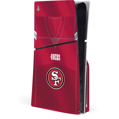 NFL San Francisco 49ers Team Jersey PS5 Slim Disk Console Skin