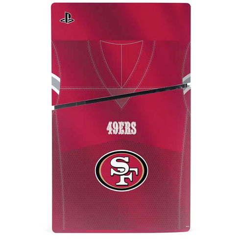 NFL San Francisco 49ers Team Jersey PS5 Slim Digital Edition Console Skin