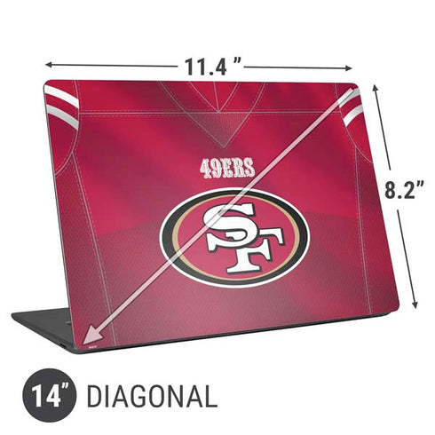 NFL San Francisco 49ers Team Jersey Universal Laptop 14in (11.4 x 8.2in) Skin