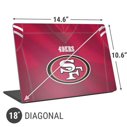 NFL San Francisco 49ers Team Jersey Universal Laptop 18in (14.6 x 10.6in) Skin