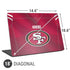 NFL San Francisco 49ers Team Jersey Universal Laptop 18in (14.6 x 10.6in) Skin