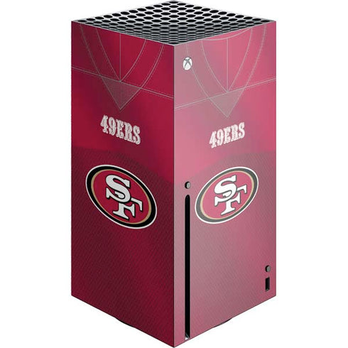 NFL San Francisco 49ers Team Jersey Xbox Series X Console Skin