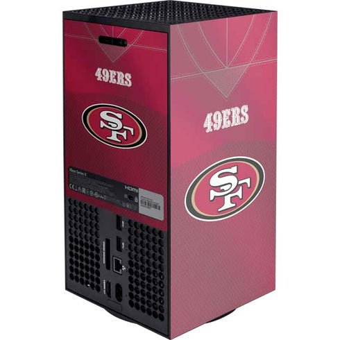 NFL San Francisco 49ers Team Jersey Xbox Series X Console Skin