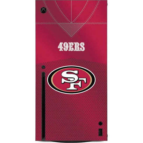 NFL San Francisco 49ers Team Jersey Xbox Series X Console Skin