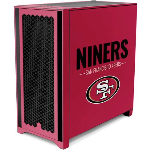 NFL San Francisco 49ers Team Motto Corsair 4000D Tempered Glass Mid-Tower ATX Case Skin