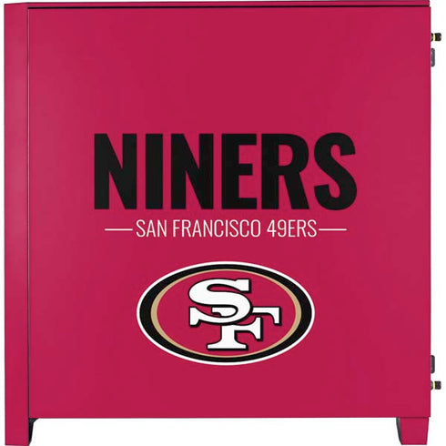 NFL San Francisco 49ers Team Motto Corsair 4000D Tempered Glass Mid-Tower ATX Case Skin