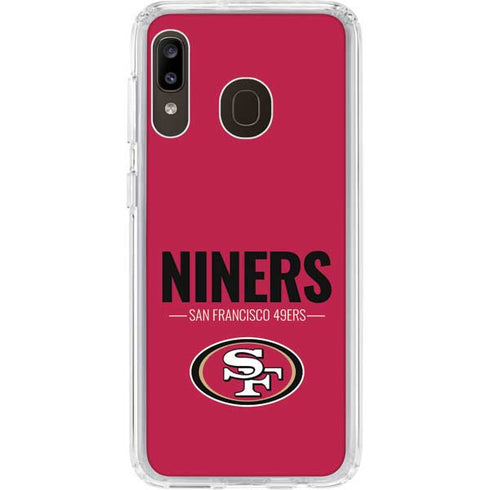 NFL San Francisco 49ers Team Motto Galaxy A20 Clear Case