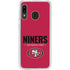 NFL San Francisco 49ers Team Motto Galaxy A20 Clear Case