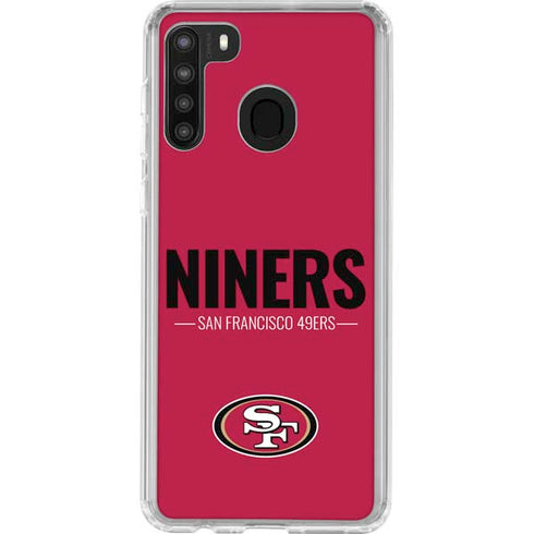 NFL San Francisco 49ers Team Motto Galaxy A21 Clear Case