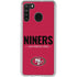 NFL San Francisco 49ers Team Motto Galaxy A21 Clear Case