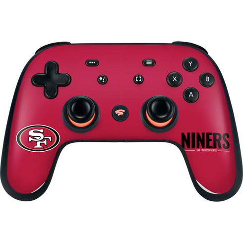 NFL San Francisco 49ers Team Motto Google Stadia Controller Skin