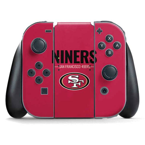 NFL San Francisco 49ers Team Motto Nintendo Switch (2017-2021) Joy-Con Controller Skin