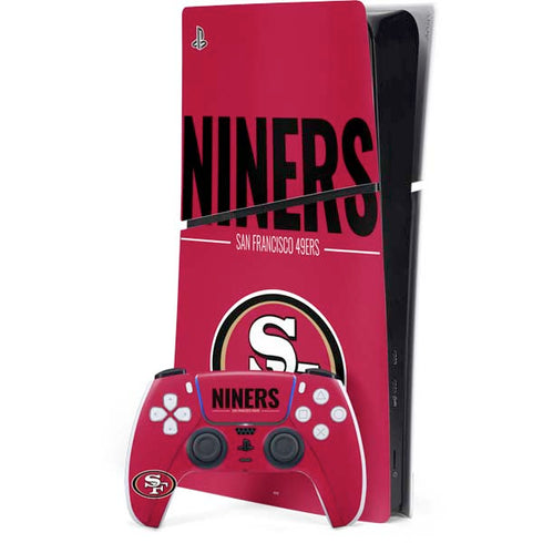 NFL San Francisco 49ers Team Motto PS5 Slim Digital Edition Bundle Skin