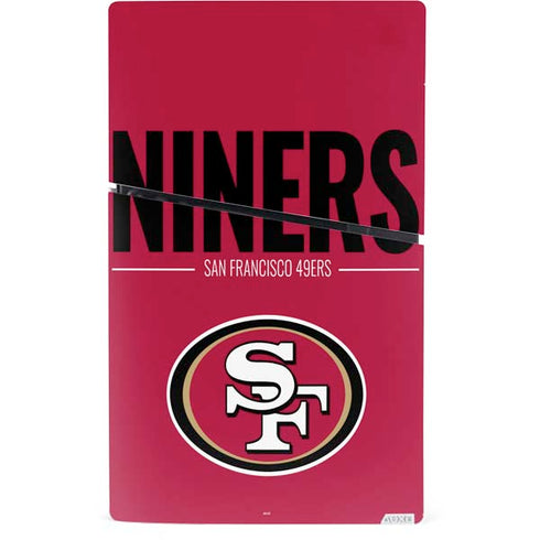 NFL San Francisco 49ers Team Motto PS5 Slim Digital Edition Console Skin