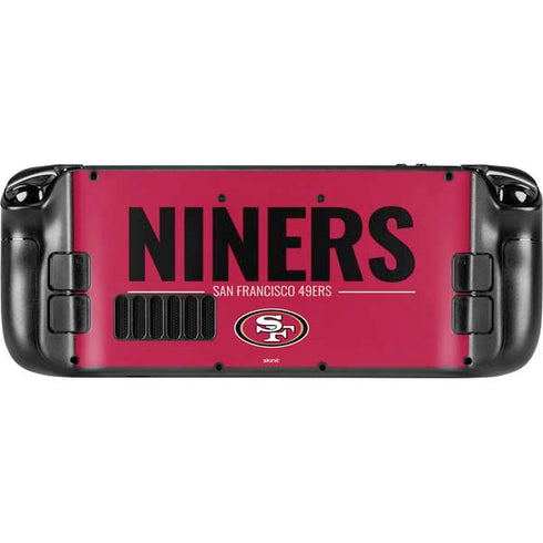 NFL San Francisco 49ers Team Motto Steam Deck Handheld Gaming Computer Skin
