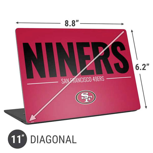 NFL San Francisco 49ers Team Motto Universal Laptop 11in (8.8 x 6.2in) Skin