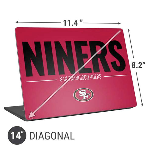 NFL San Francisco 49ers Team Motto Universal Laptop 14in (11.4 x 8.2in) Skin