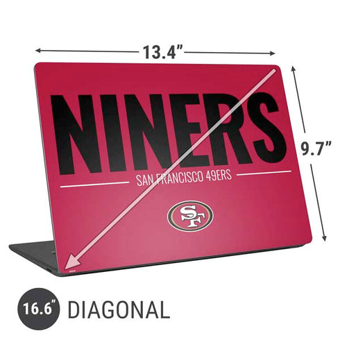 NFL San Francisco 49ers Team Motto Universal Laptop 16.6in (13.4 x 9.7in) Skin