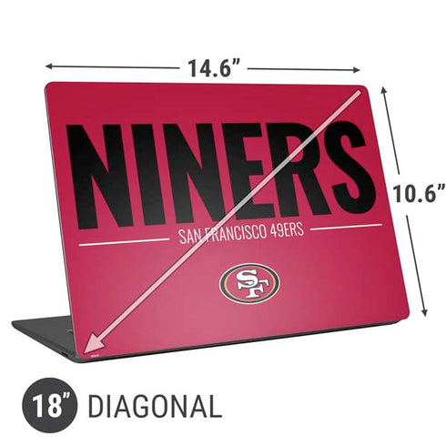 NFL San Francisco 49ers Team Motto Universal Laptop 18in (14.6 x 10.6in) Skin