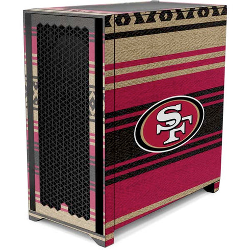 NFL San Francisco 49ers Trailblazer Corsair 4000D Tempered Glass Mid-Tower ATX Case Skin