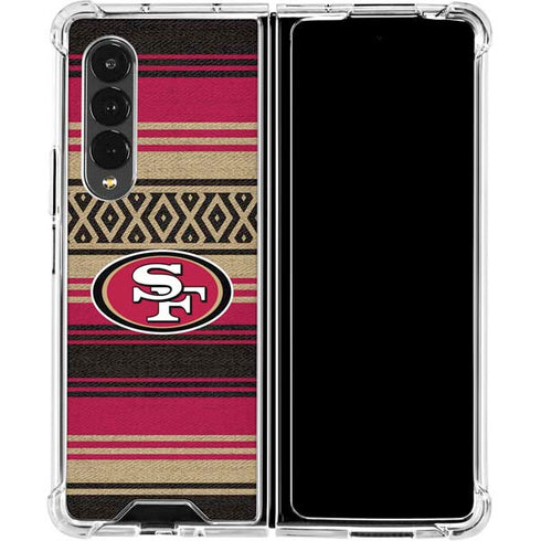 NFL San Francisco 49ers Trailblazer Galaxy Z Fold4 5G Clear Case