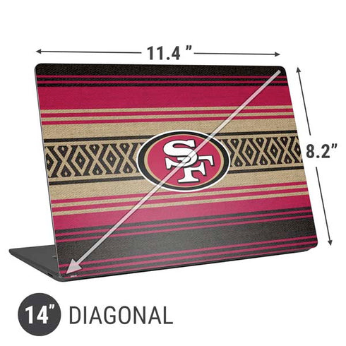 NFL San Francisco 49ers Trailblazer Universal Laptop 14in (11.4 x 8.2in) Skin