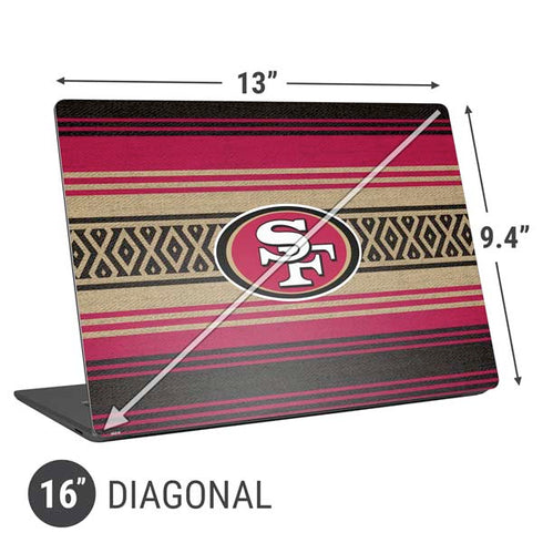 NFL San Francisco 49ers Trailblazer Universal Laptop 16in (13 x 9.4in) Skin